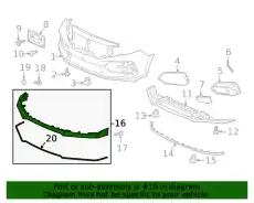 SPOILER, FR. BUMPER 71102TGHA00 HONDA