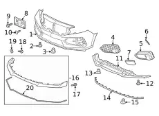 SPOILER, FR. BUMPER 71102TGHA00 HONDA
