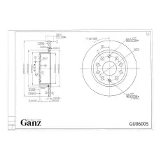 Тормозной диск GANZ GIJ06005