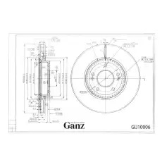 Тормозной диск GANZ GIJ10006