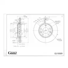 Тормозной диск GANZ GIJ10009