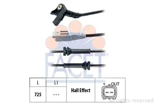 Датчик ABS FACET 21.0092