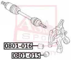 Сайлентблок задней цапфы 0801016 ASVA