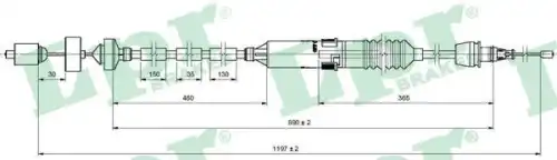 Трос сцепления LPR C0471C