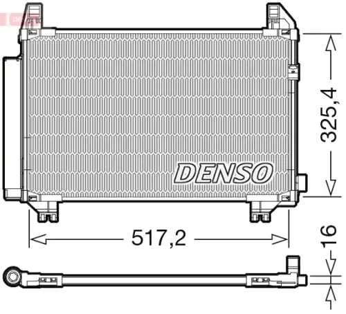 Радиатор кондиционера (конденсатор) DENSO DCN50107