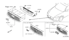 EMBLEM NAME PLATE, PLASTIC 623965CA0A NISSAN
