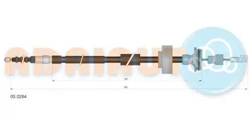 Трос ручного тормоза ADRIAUTO 050264