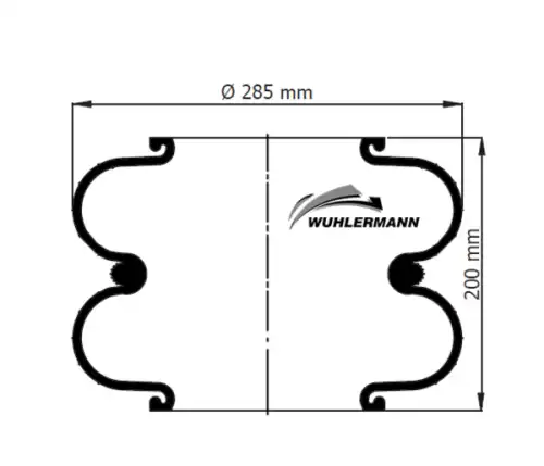 Пневмоподушка WUHLERMANN 2RC-285