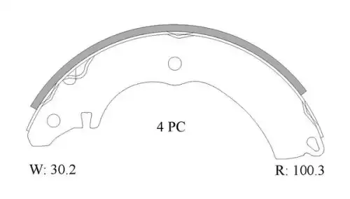 SHOE KIT, DRUM BRAKE 0 986 AB1 554 BOSCH