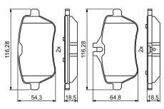 Тормозные колодки дисковые BOSCH 986494790