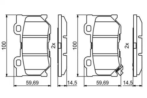Тормозные колодки дисковые BOSCH 986494863
