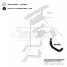 ТРУБА ИНТЕРКУЛЛЕРА FORD TRANSIT 00> КОРОТКАЯ 2.4TD BTH1294 BORG&BECK