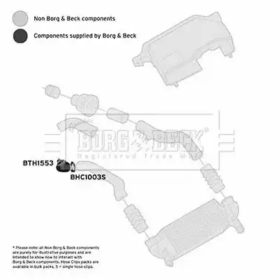 ТРУБА ИНТЕРКУЛЛЕРА FORD CONNECT 02> УЗЕЛ BTH1553 BORG&BECK