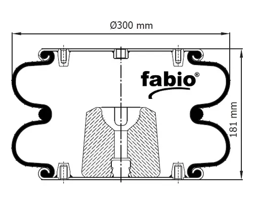 Пневморессора сильфон (WIELTON M011001) 2DC3019C FABIO