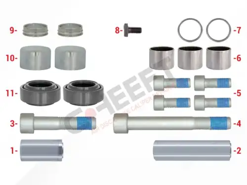 К-кт направляющих суппорта MERITOR ELSA2/195/225 2214 CHEEFT