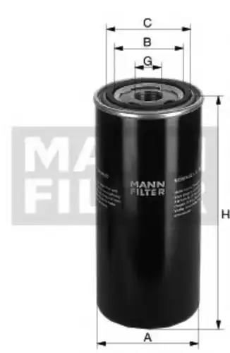 Фильтр масляный MANN-FILTER W 12 205/1