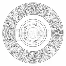 Тормозной диск BORG&BECK BBD6113S вентилируемый, перфорированный ,