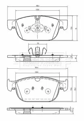 Тормозные колодки дисковые BORG&BECK BBP2597