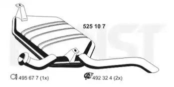 Глушитель 525107 ERNST