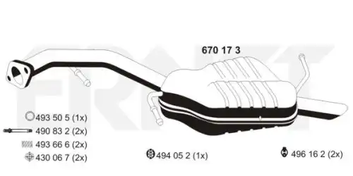 Глушитель 670173 ERNST