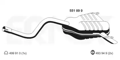 Глушитель 551090 ERNST