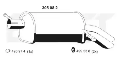 Глушитель 305082 ERNST