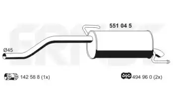 Глушитель 551045 ERNST
