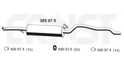 Глушитель 305075 ERNST