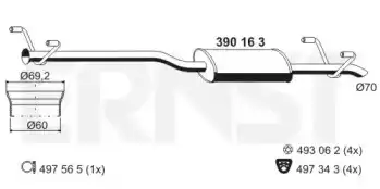 Глушитель 390163 ERNST