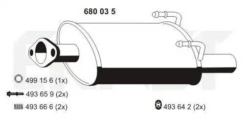Глушитель 680035 ERNST