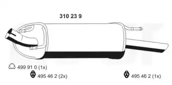 Глушитель 310239 ERNST