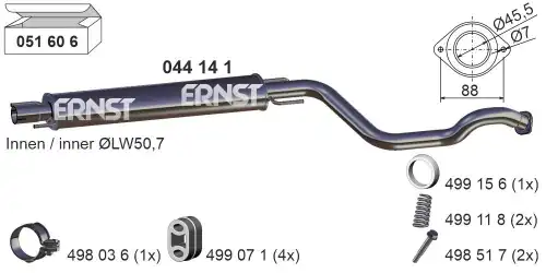Глушитель 044141 ERNST
