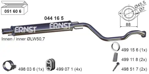 Глушитель 044165 ERNST