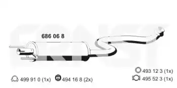 Глушитель 686068 ERNST