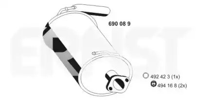 Глушитель 690089 ERNST