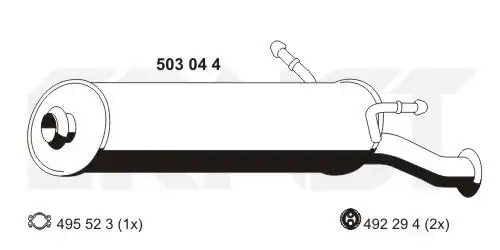 Глушитель 503044 ERNST