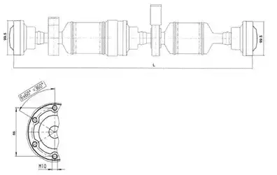 Вал 28108 GKN