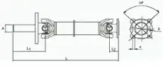 Вал 28057 GKN