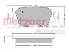Тормозные колодки дисковые METZGER 1170313