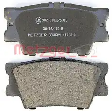 Тормозные колодки дисковые METZGER 1170313