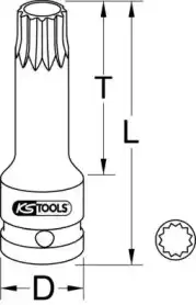 Насадка торцового ключа 9110951 KS TOOLS