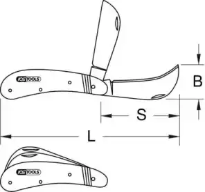 Складной нож 9072186 KS TOOLS