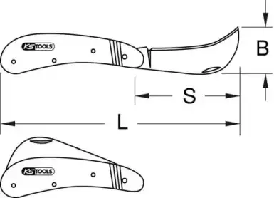 Складной нож 9072185 KS TOOLS