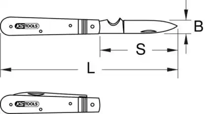 Складной нож 9072187 KS TOOLS
