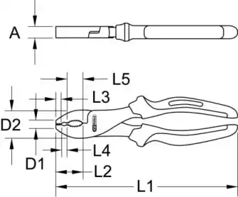 Универсальные ножницы 9650625 KS TOOLS