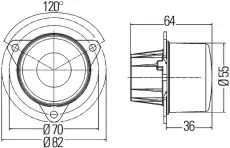 Фонарь габаритный HELLA 2BA011172001