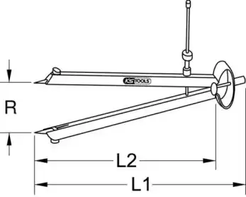 Циркуль 3000433 KS TOOLS