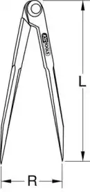 Циркуль 3000413 KS TOOLS