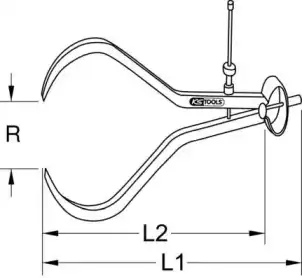 Циркуль 3000425 KS TOOLS