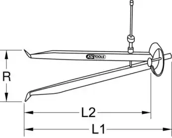 Циркуль 3000421 KS TOOLS